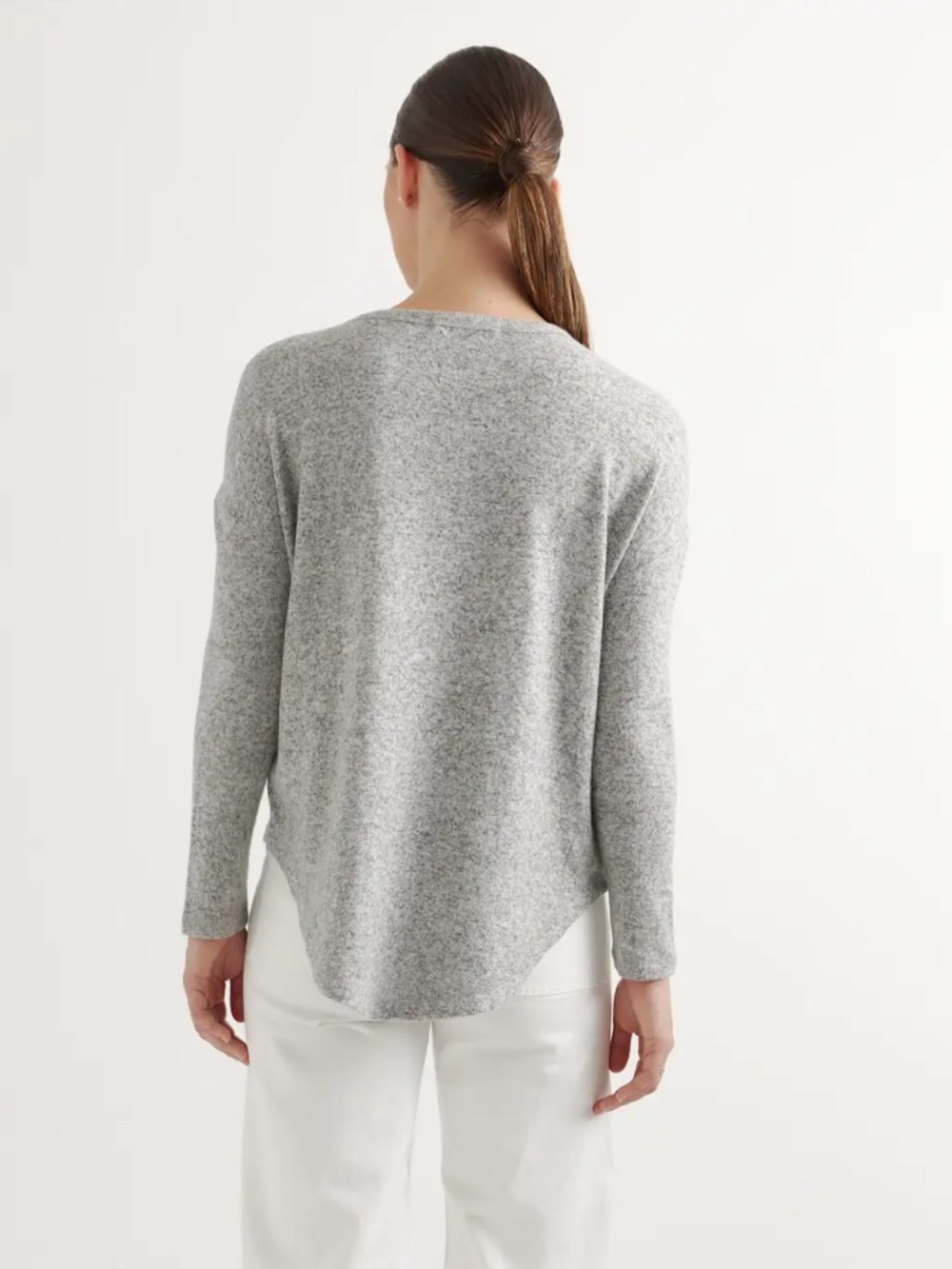 Quince Brushed Long Sleeve Lounge Tee Size Medium - Picture 3 of 8